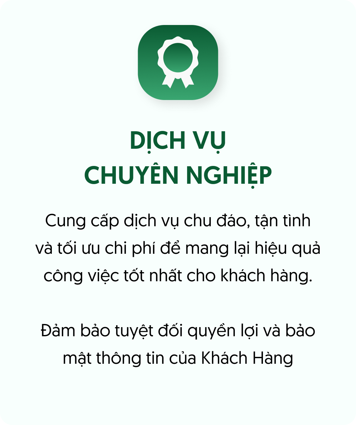 DỊCH VỤ CHUYÊN NGHIỆP
