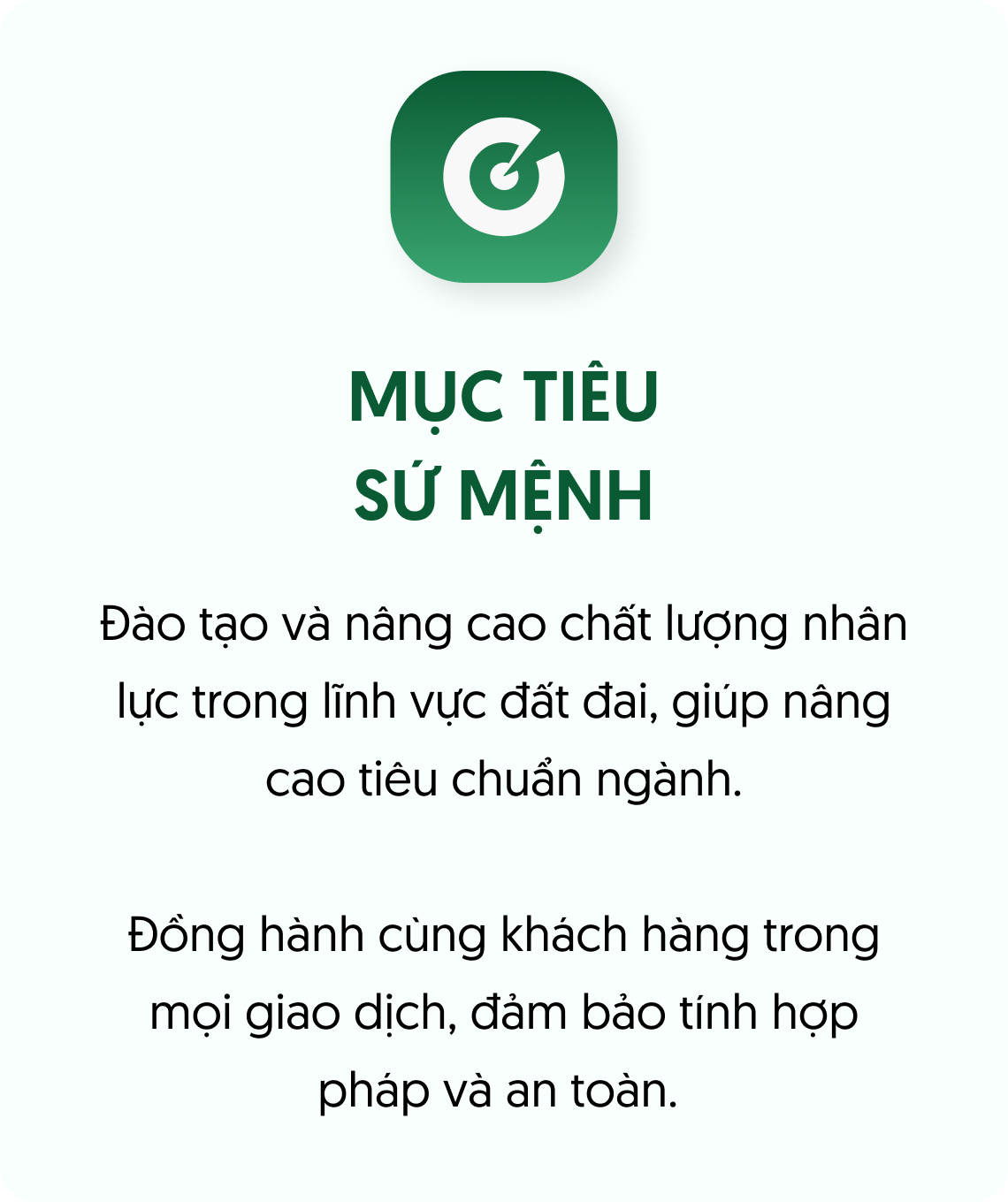 MỤC TIÊU SỨ MỆNH