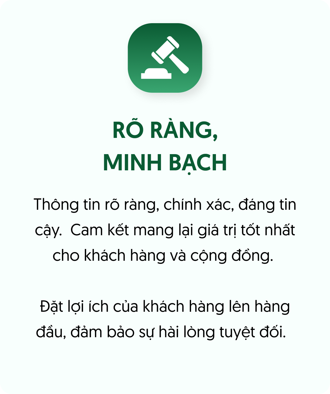 RÕ RÀNG, MINH BẠCH
